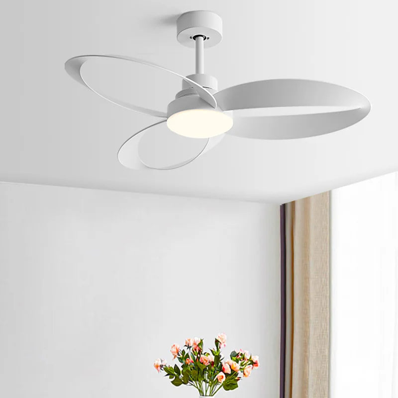Ventilateur de Plafond Moderne avec Pales en Bois et Éclairage LED Dimmable