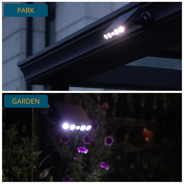 Lampe solaire extérieur murale avec détecteur de mouvement
