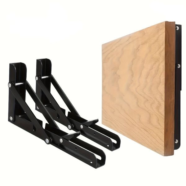 Supports d’Étagère Pliables en Acier Renforcé │ FlexiShelf