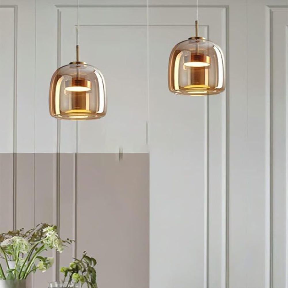 Suspension LED style nordique en verre
