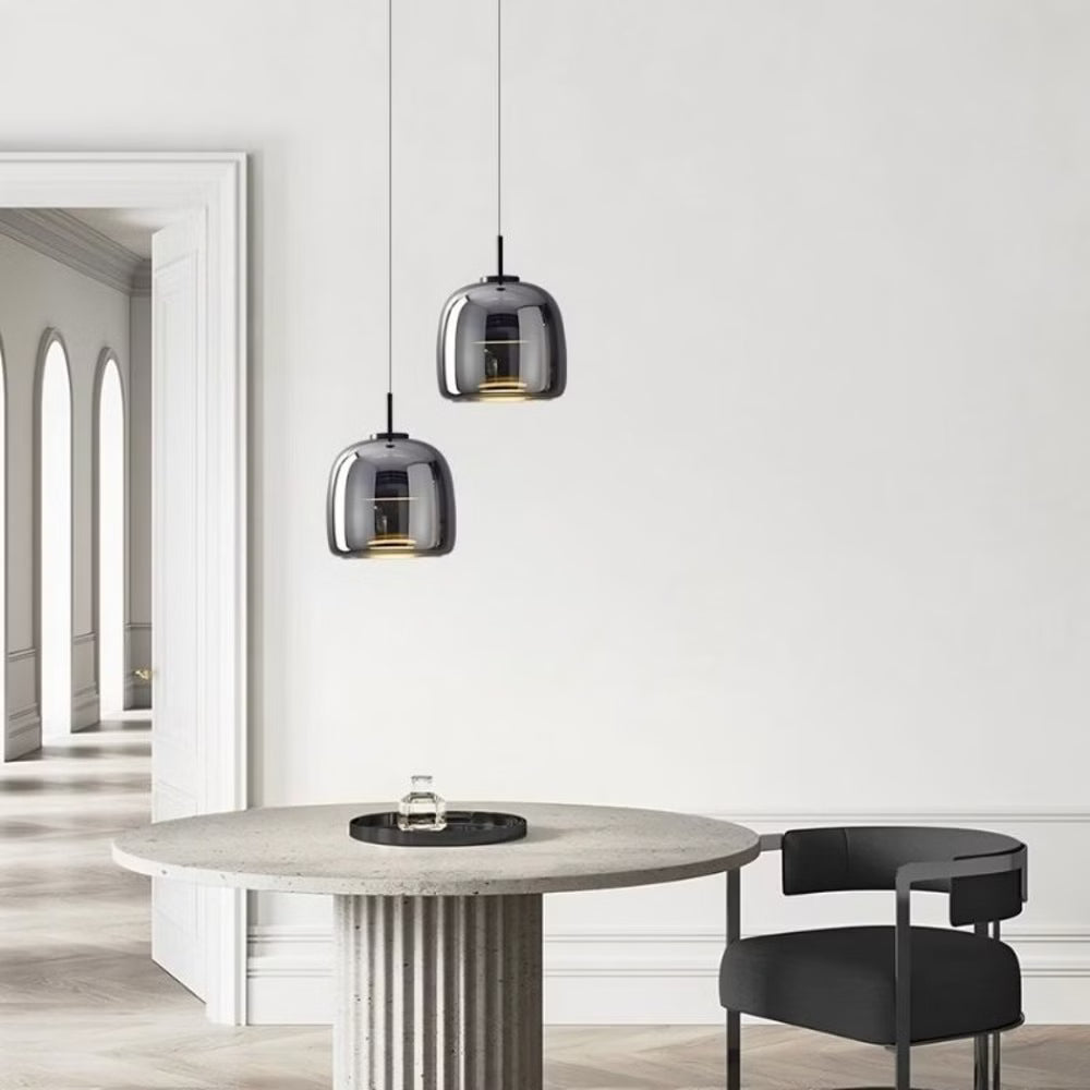 Suspension LED style nordique en verre