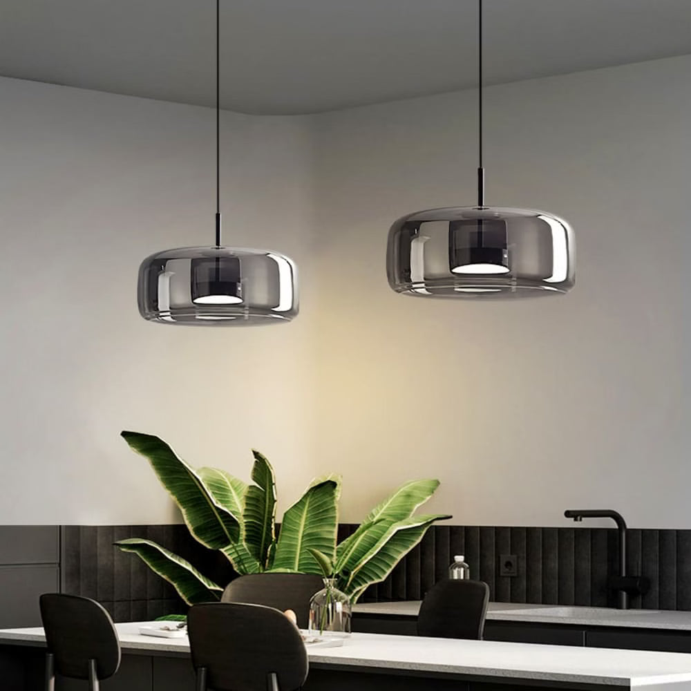 Suspension LED design nordique en verre