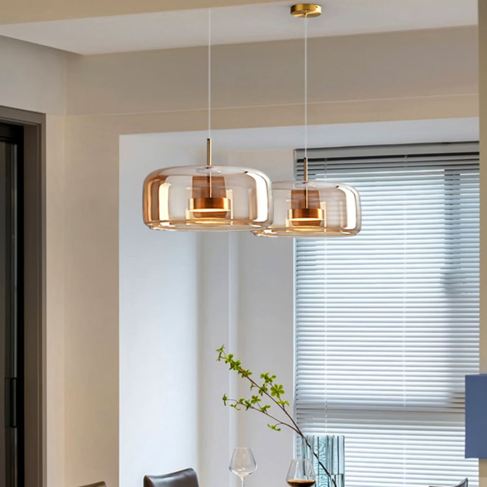 Suspension LED design nordique en verre
