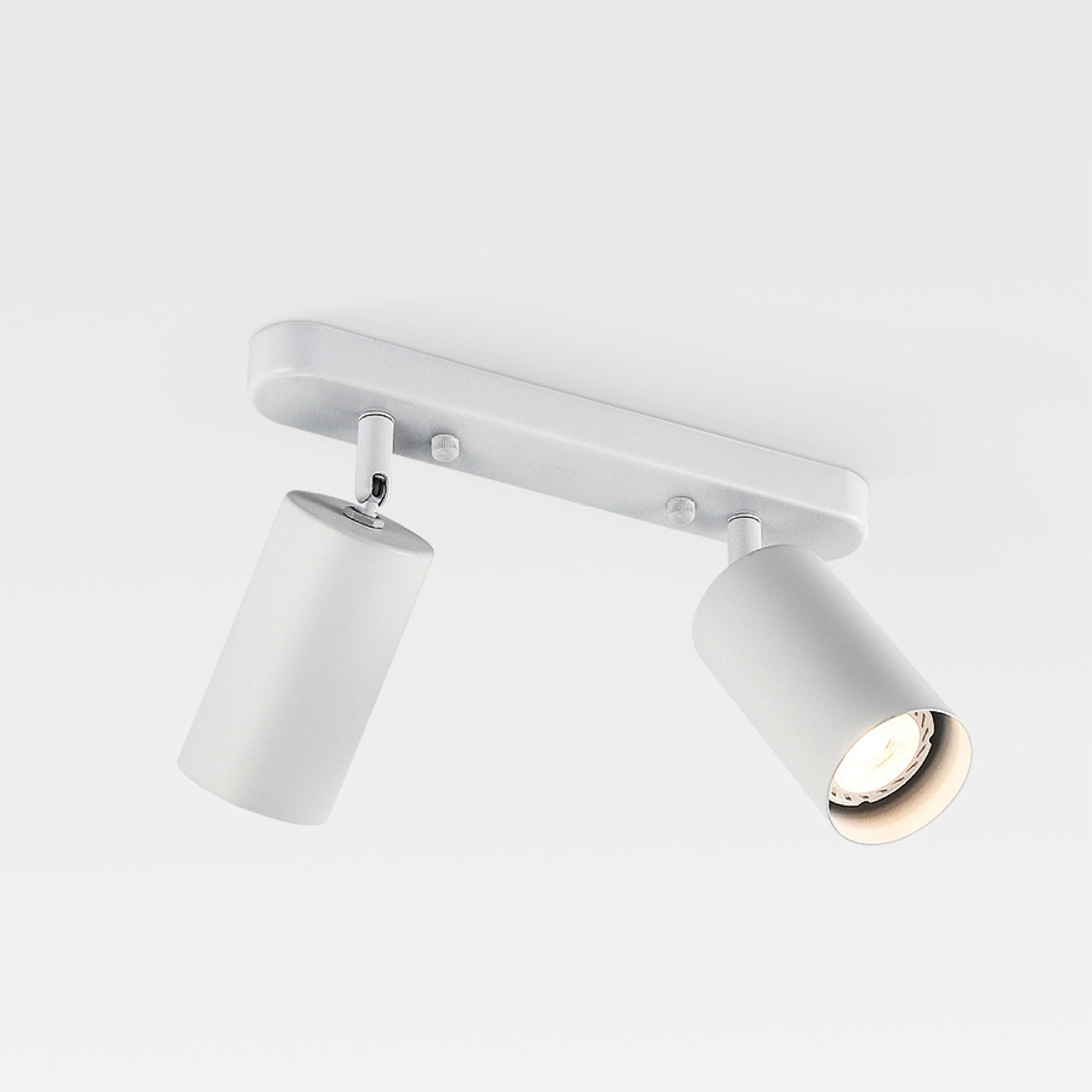 Roterende taklampe med 2 hoder