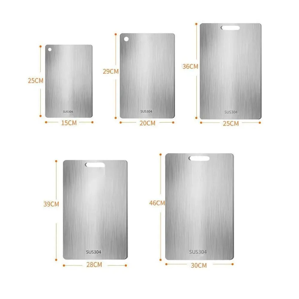 Planche à Découper en Acier Inoxydable Double Face