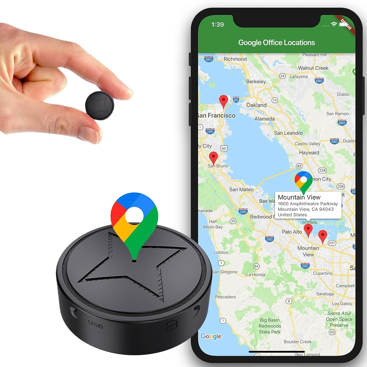 Traceur GPS Mini Magnétique Étanche pour Voiture – Localisation en Temps Réel & Sécurité Anti-Vol