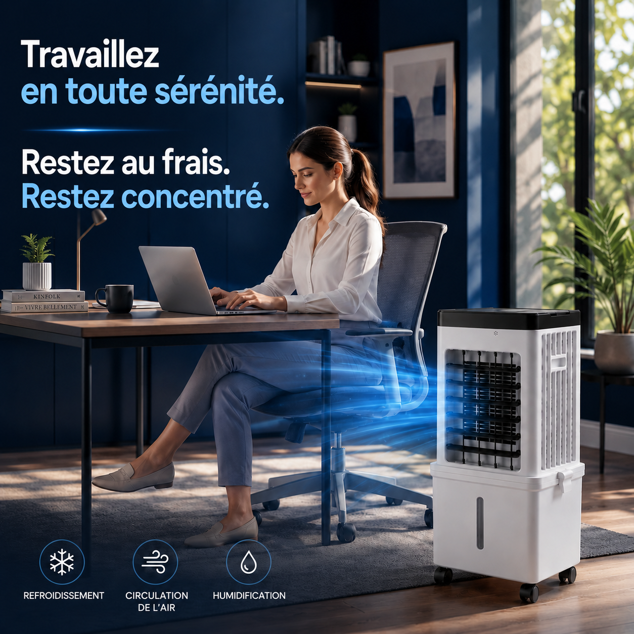 AirFrost – Refroidisseur d'Air Portable 2-en-1, Humidificateur