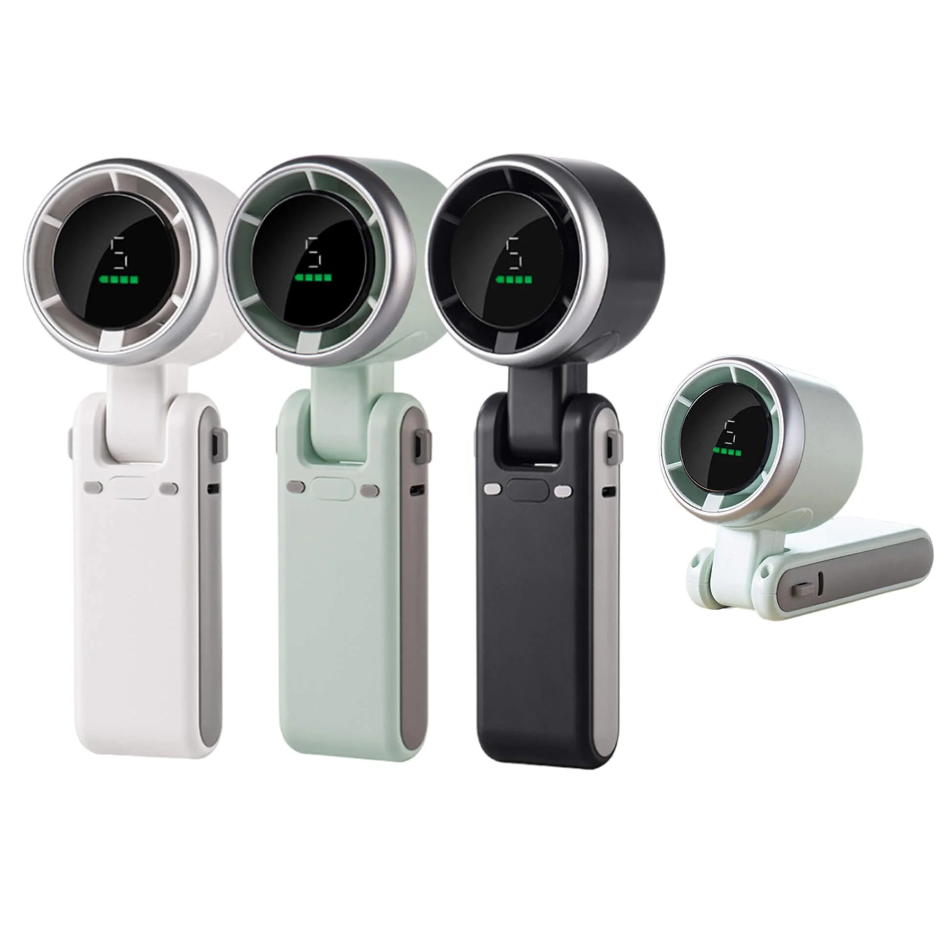 Ventilateur Portable 3-en-1 avec Affichage LED et Angle Réglable