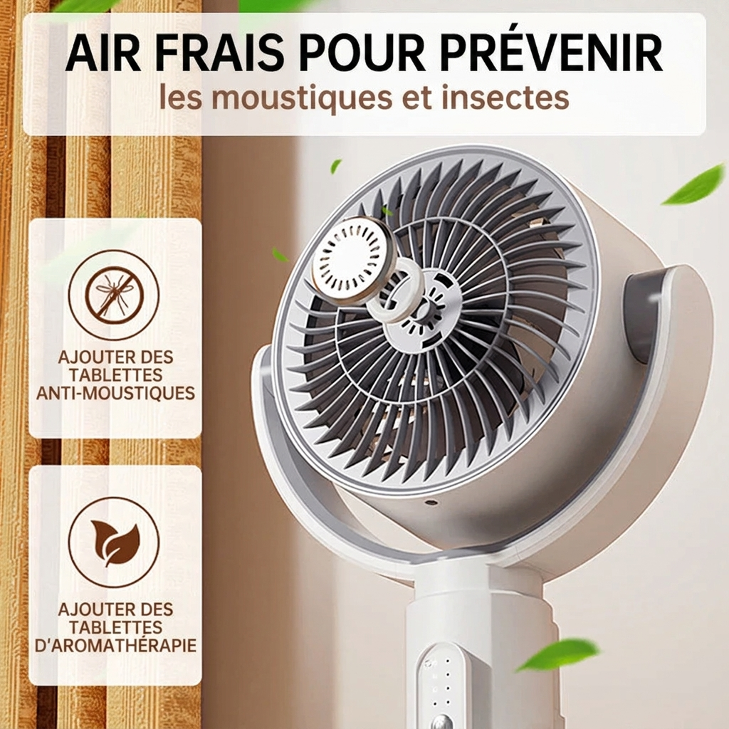 Ventilateur sur pied ultra silencieux – Oscillant avec télécommande