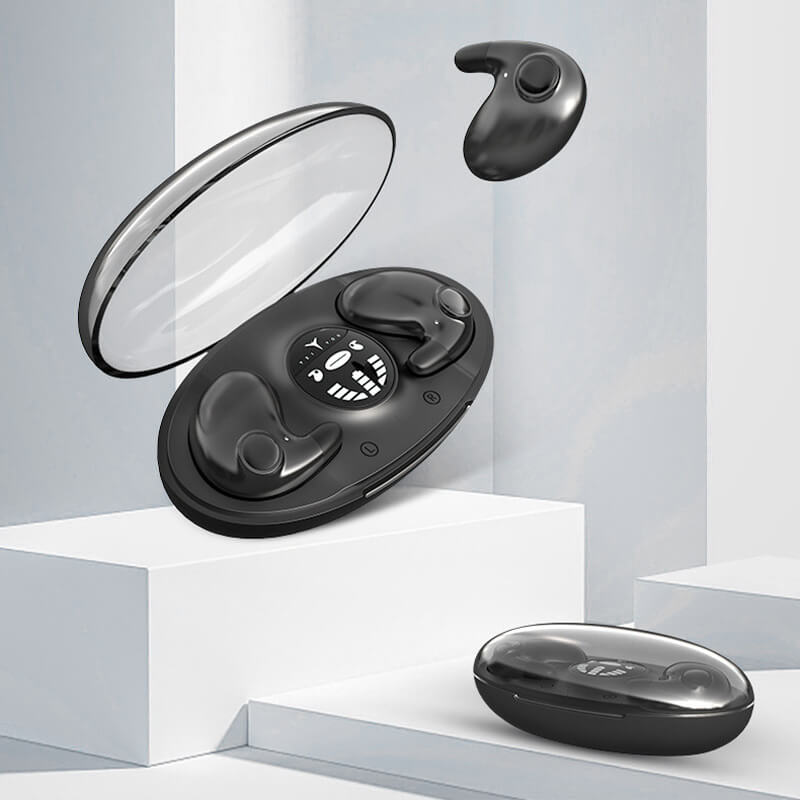 EchoVibe Trådløse Bluetooth 5.3 Øreplugger – Støyredusering, Mikrofon & 24t Batteri

