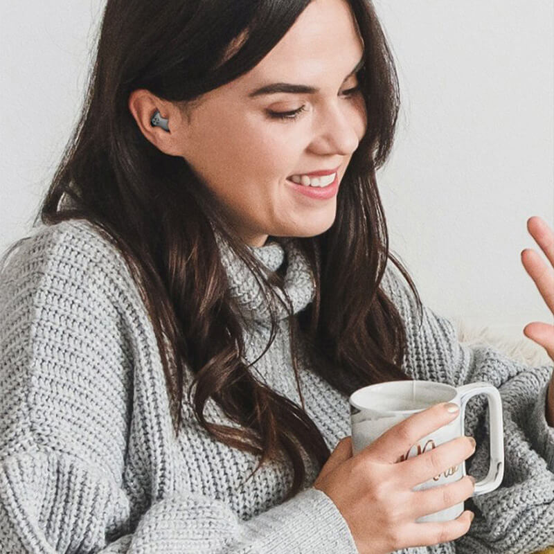EchoVibe Trådløse Bluetooth 5.3 Øreplugger – Støyredusering, Mikrofon & 24t Batteri

