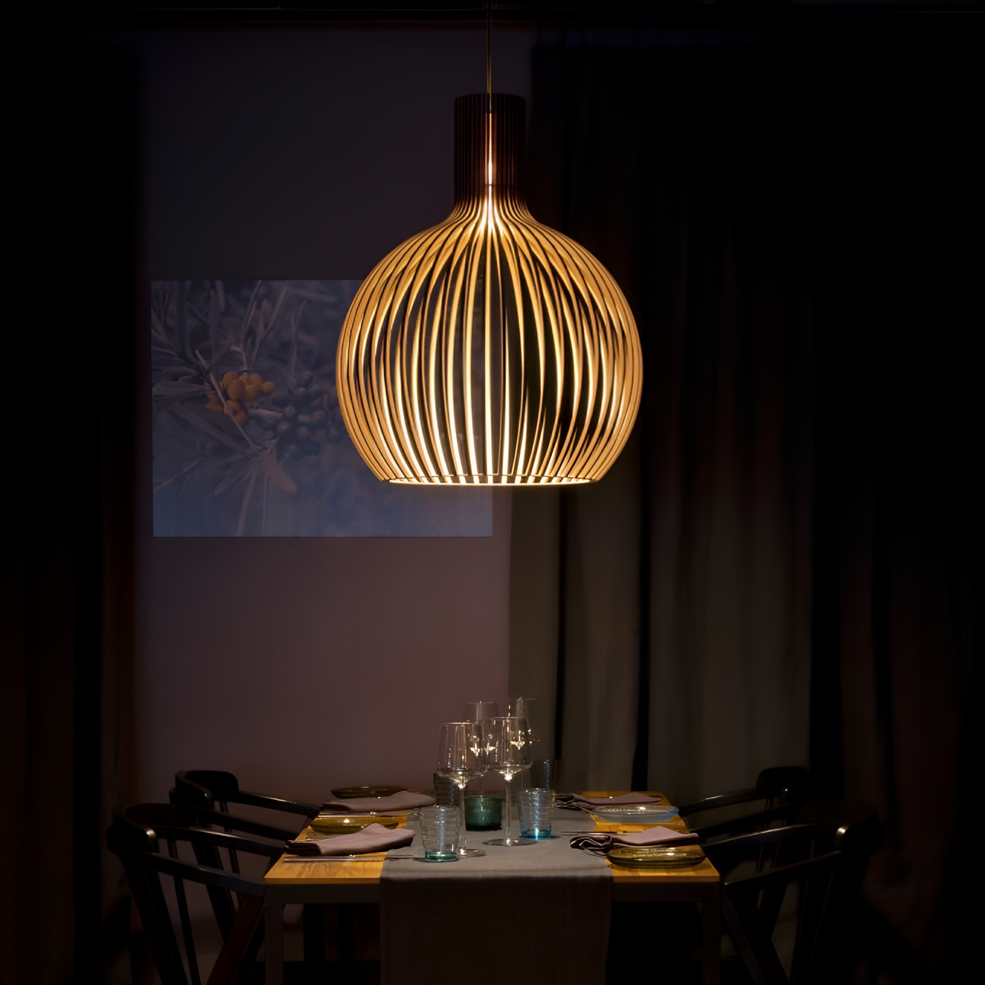 Skandi Wood – Suspension vintage en bois au design rustique