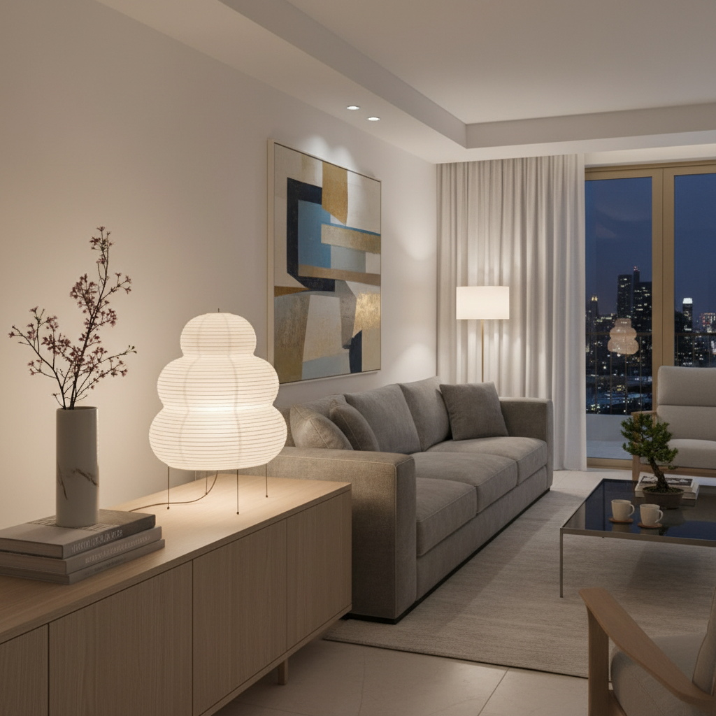 Satori – Japansk-inspirert bordlampe i rispapir