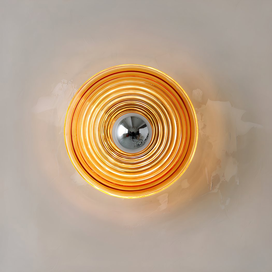 Applique murale en verre coloré style rétro