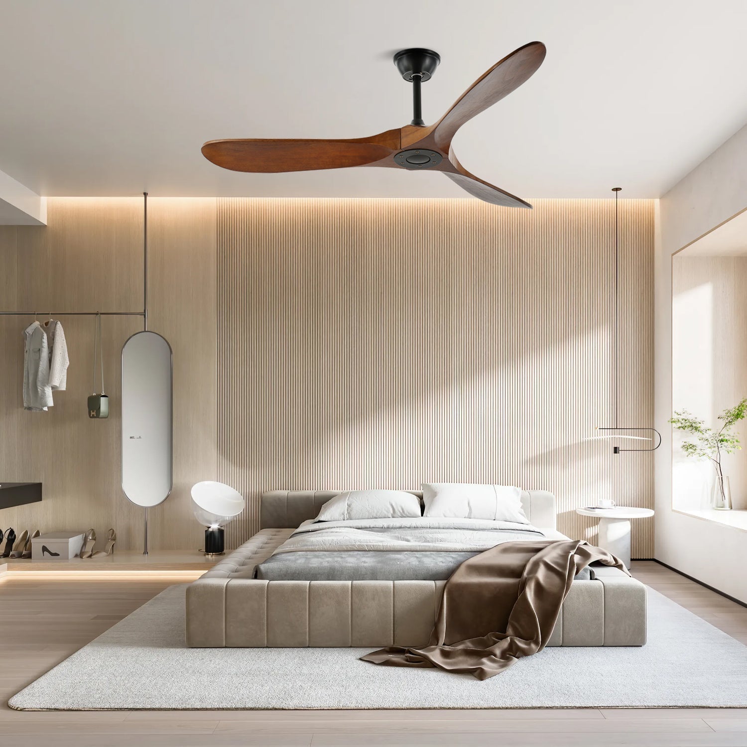 Ventilateur de plafond Noreza en bois