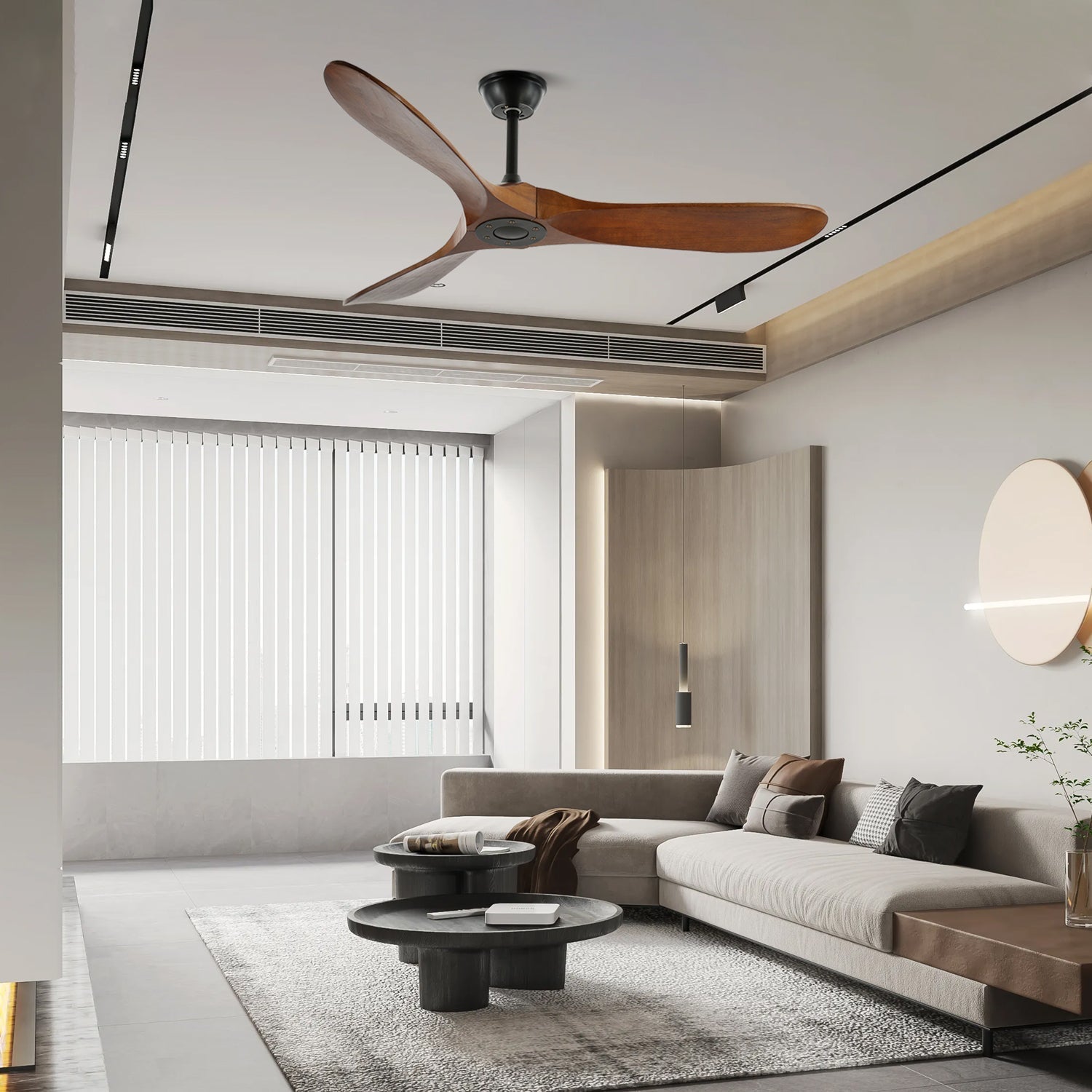 Ventilateur de plafond Noreza en bois