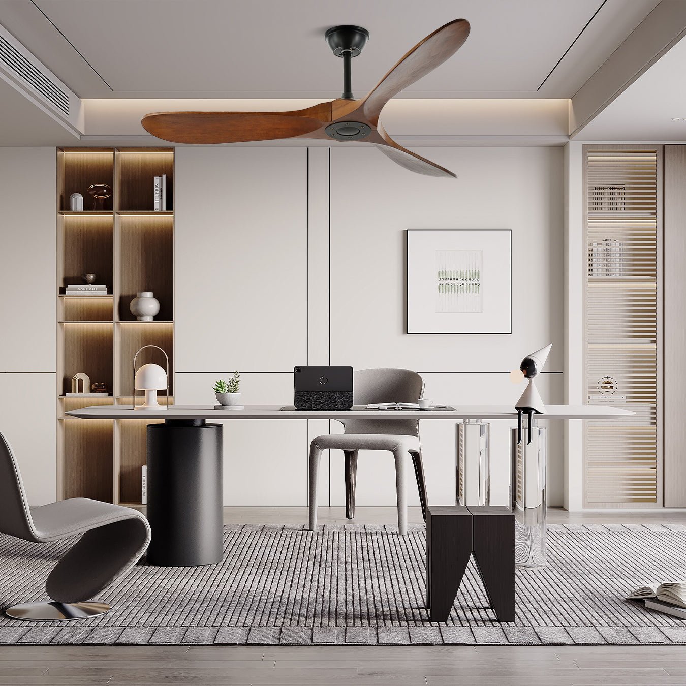 Ventilateur de plafond Noreza en bois