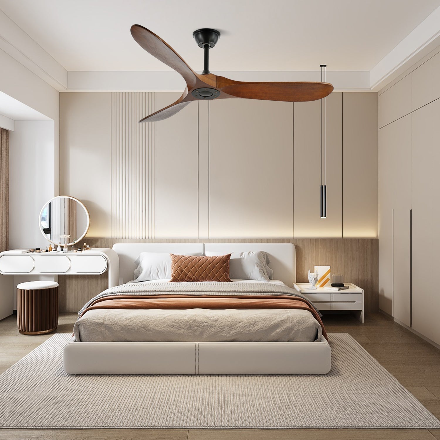 Ventilateur de plafond Noreza en bois
