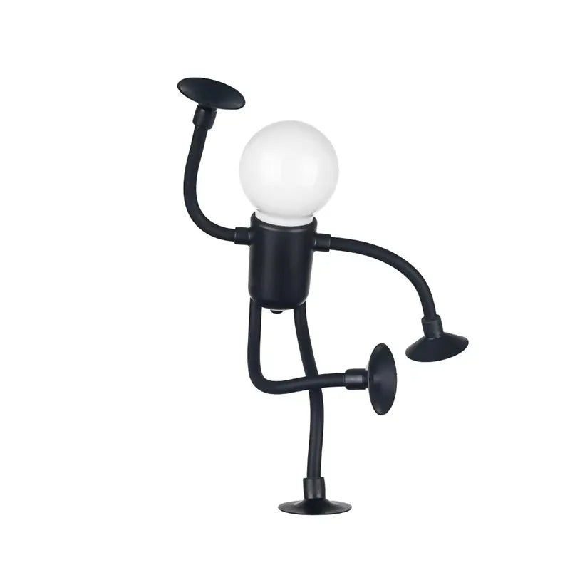 Fleksibel Bordlampe FlexiBuddy Lys – Svart Design med Ventiler og Armer for Kontor og Nattbord
