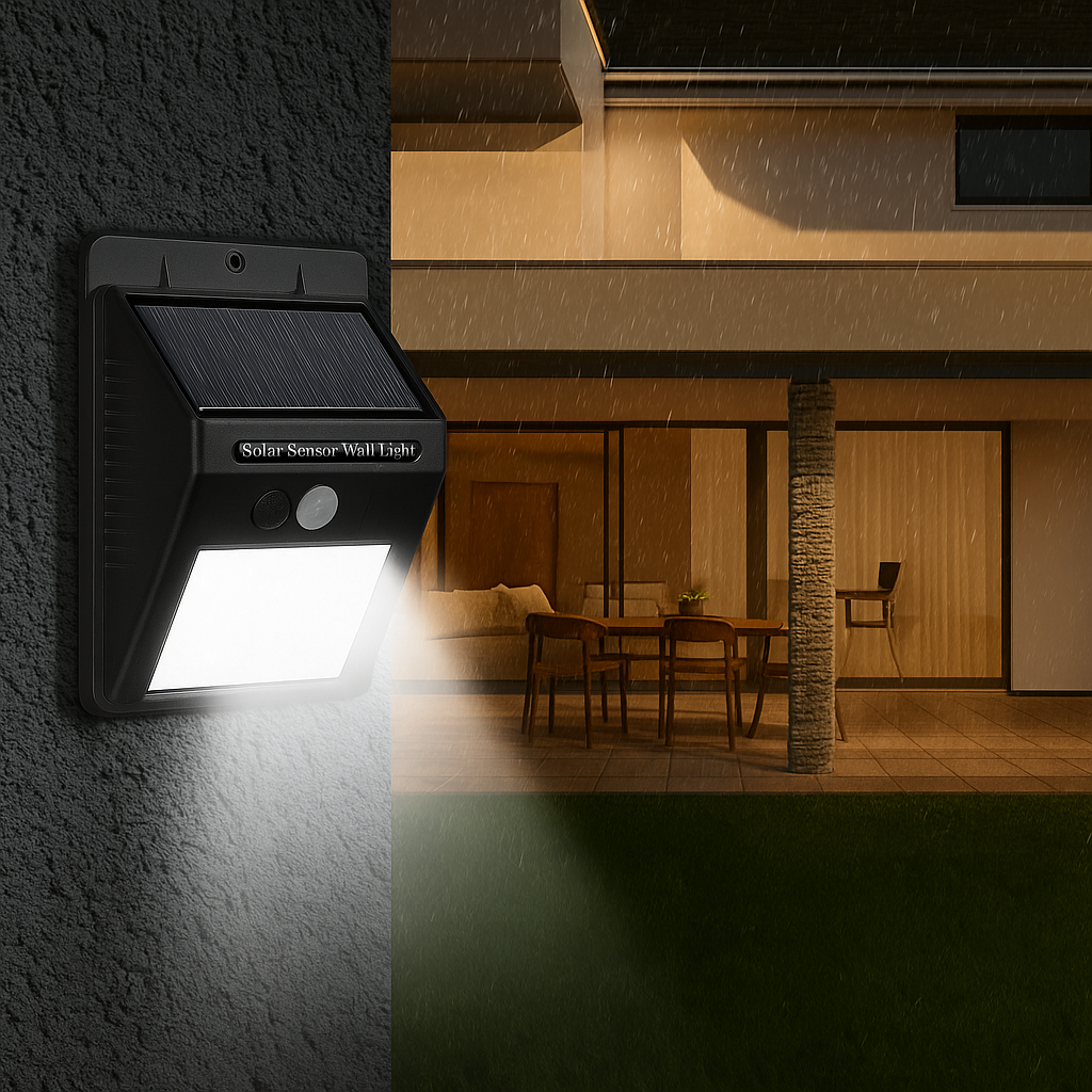 Lampe solaire extérieur murale