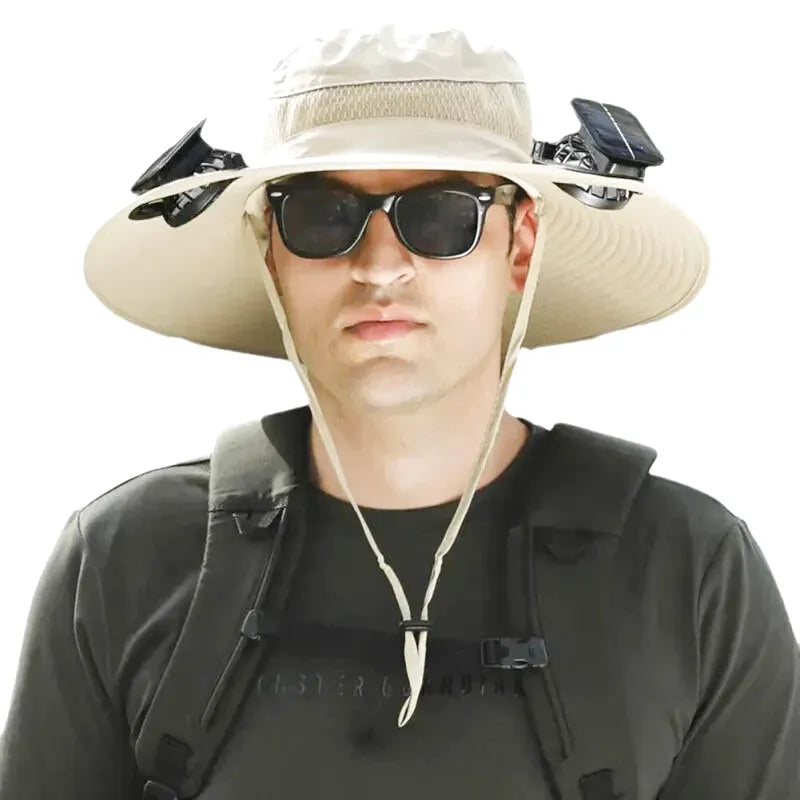 Chapeau ventilateur solaire pour le jardinage et les aventures en plein air