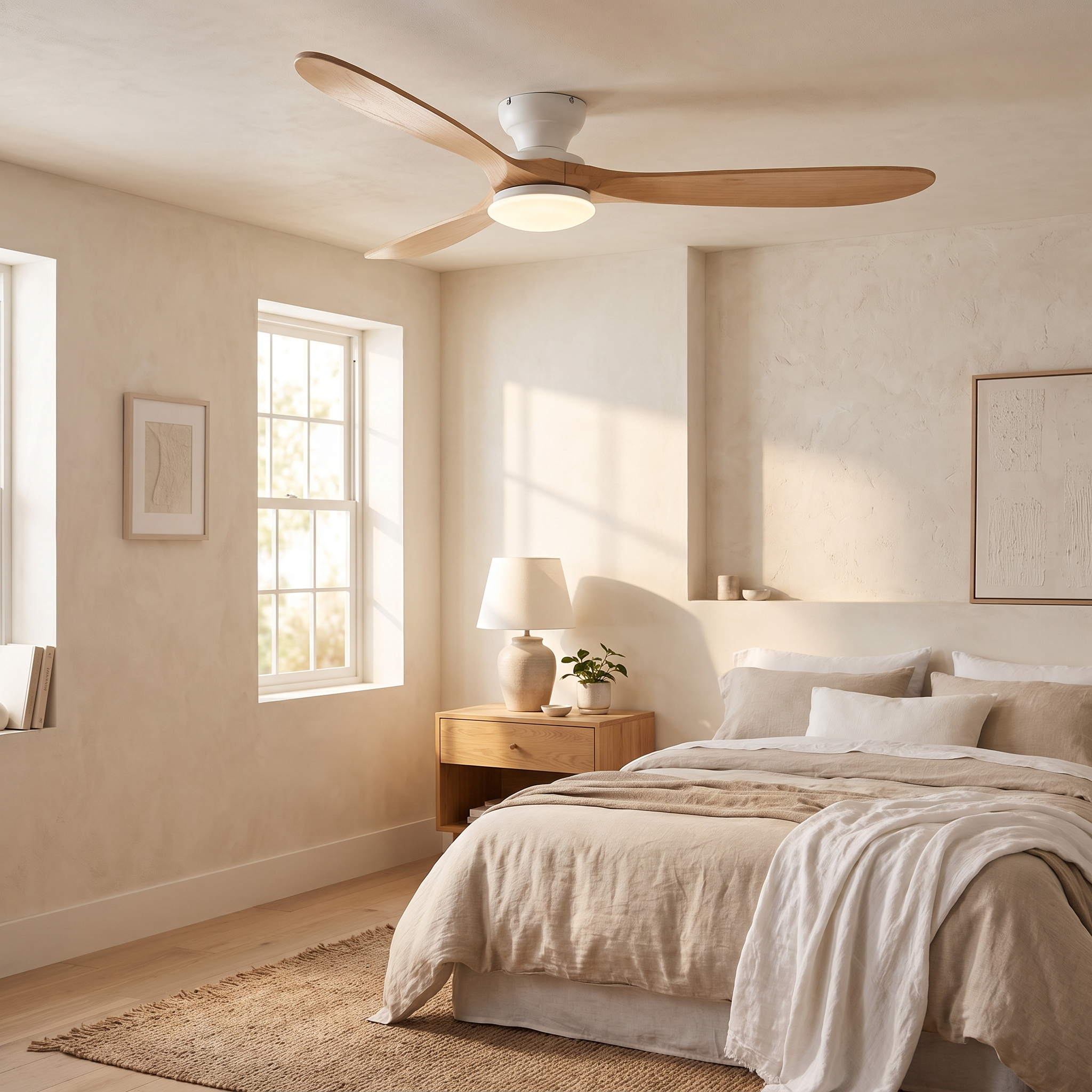Ivorya | Ventilateur Plafond Bois LED