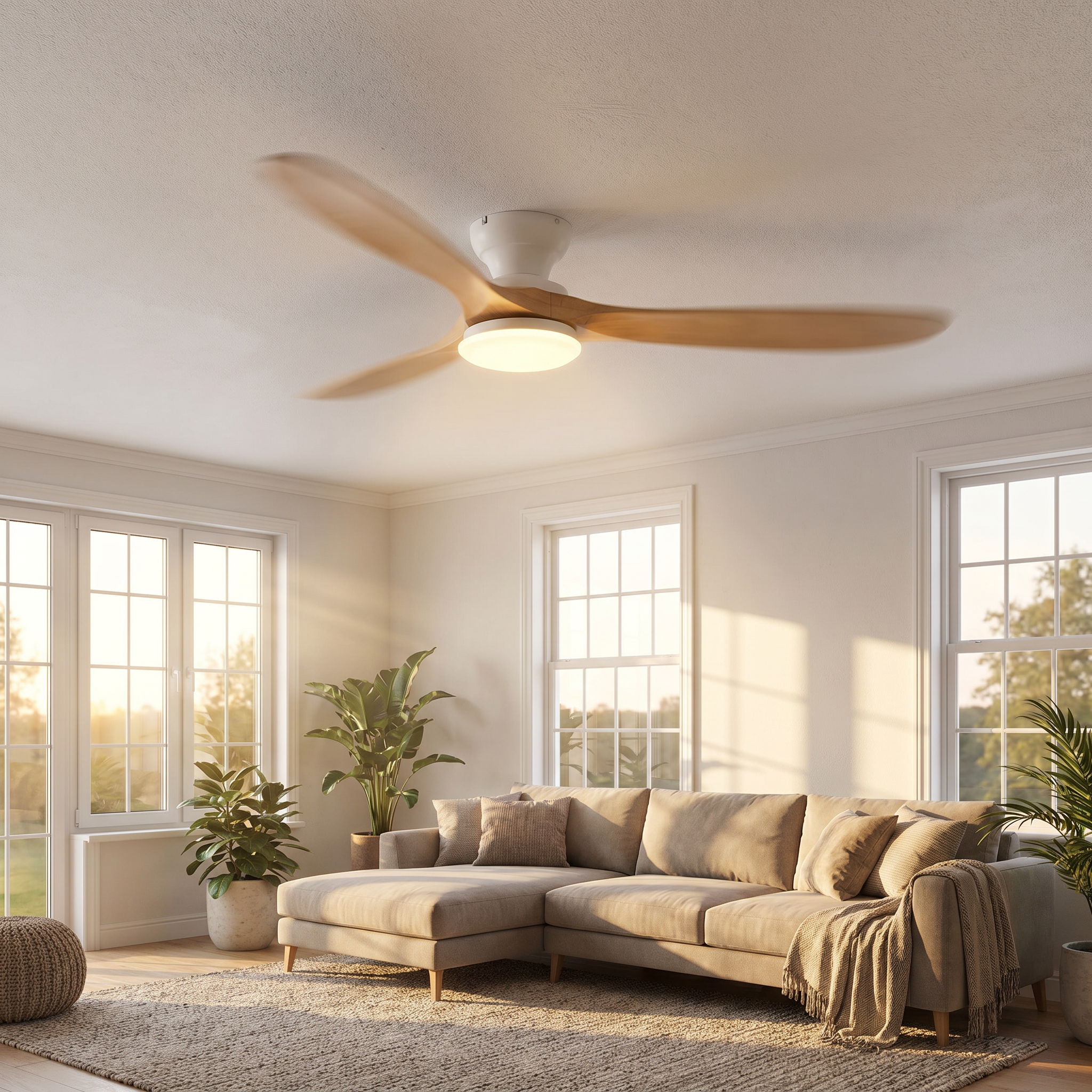 Ivorya | Ventilateur Plafond Bois LED