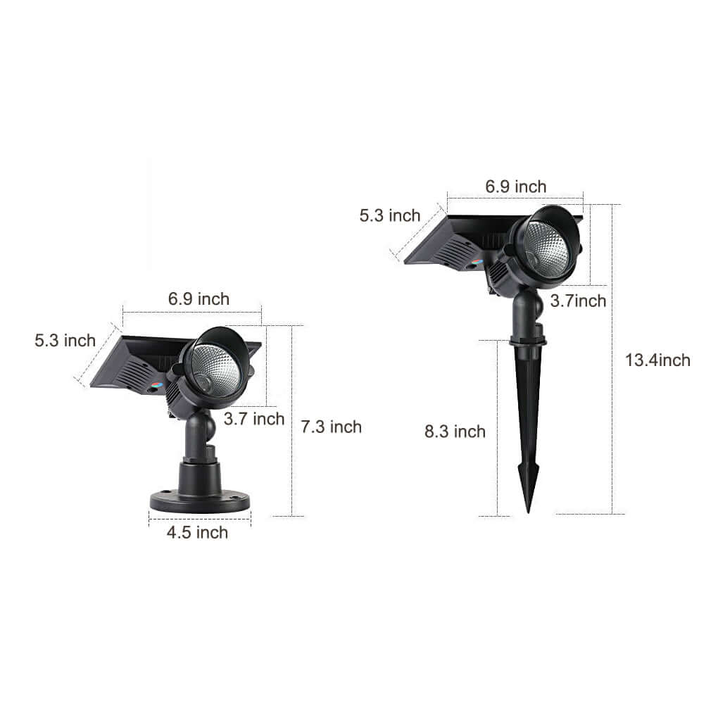 Spot Solaire LED Extérieur Orientable en Aluminium –  pour Jardin et Terrasse
