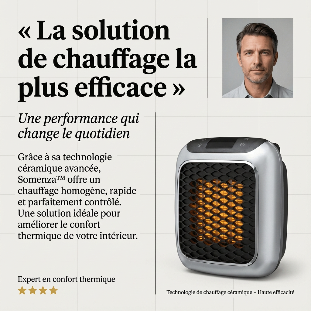 Radiateur Électrique Portable 800W Basse Consommation