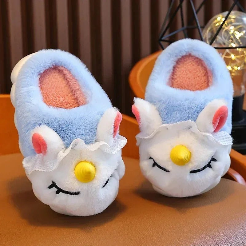 UniSnuggle– Chaussons Licorne en Peluche Douce pour Enfants | Antidérapants & Ultra Confortables