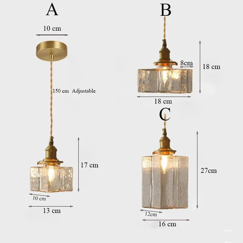 Zahra - Suspension moderne rétro en verre