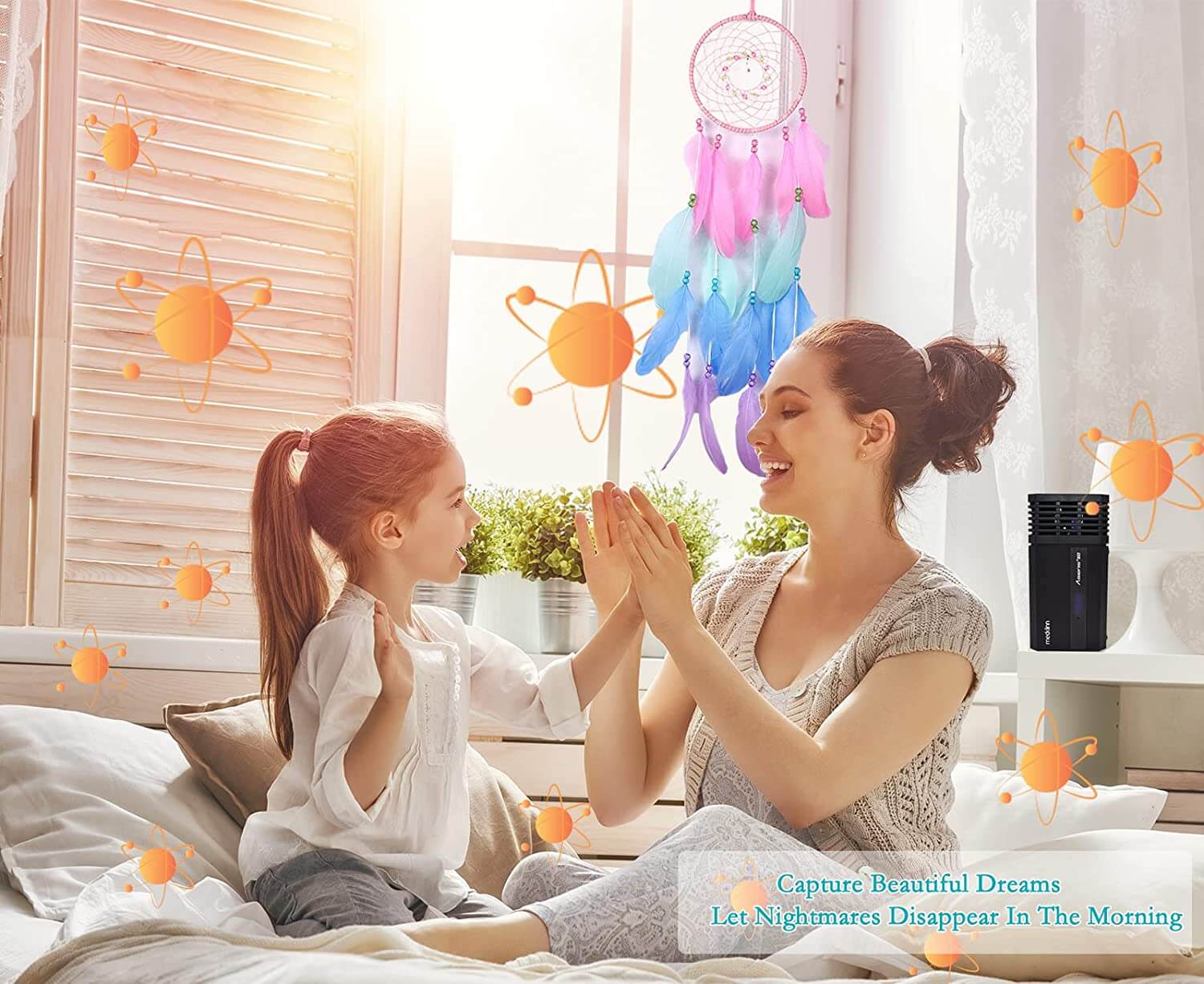 DreamAura – Attrape-Rêves Coloré pour Décoration et Protection des Nuits