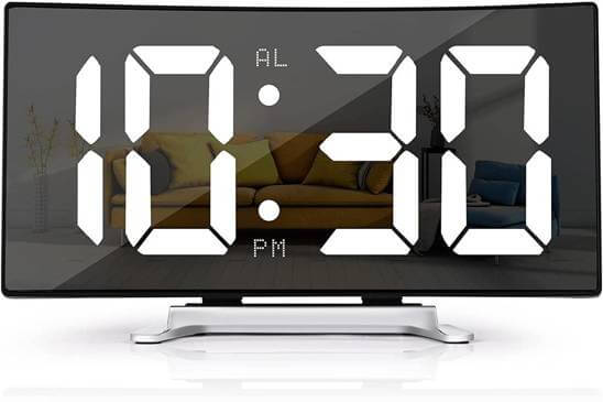 LED-vekkerklokke med høy lysstyrke, temperaturvisning og smart display – Modell TimeLux