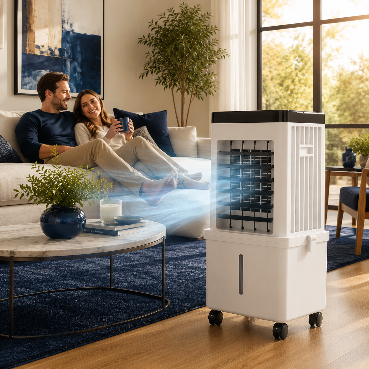 AirFrost – Refroidisseur d'Air Portable 2-en-1, Humidificateur