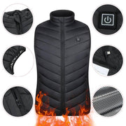 Gilet Chauffant Premium “ThermoPro” – Veste Électrique Homme pour Froid Extrême