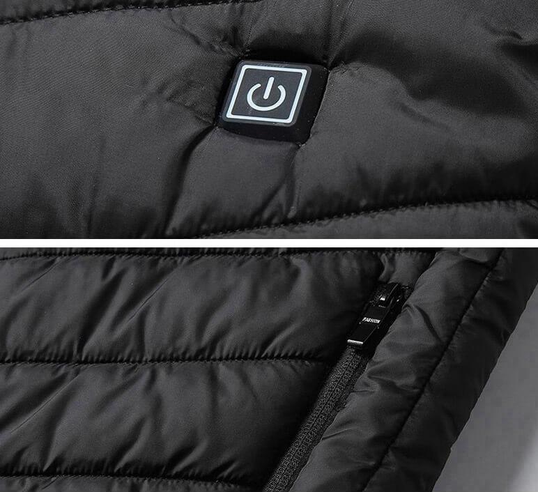 Gilet Chauffant Premium “ThermoPro” – Veste Électrique Homme pour Froid Extrême