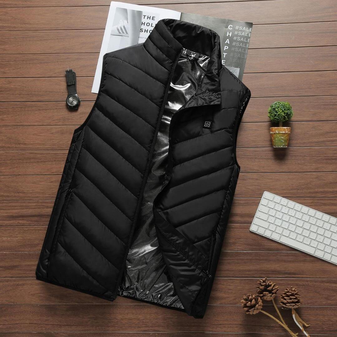 Gilet Chauffant Premium “ThermoPro” – Veste Électrique Homme pour Froid Extrême