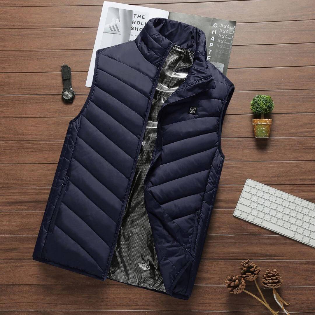 Gilet Chauffant Premium “ThermoPro” – Veste Électrique Homme pour Froid Extrême