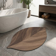 Tapis de Bain Antidérapant Feuille Moderne – Diatomite Absorbante