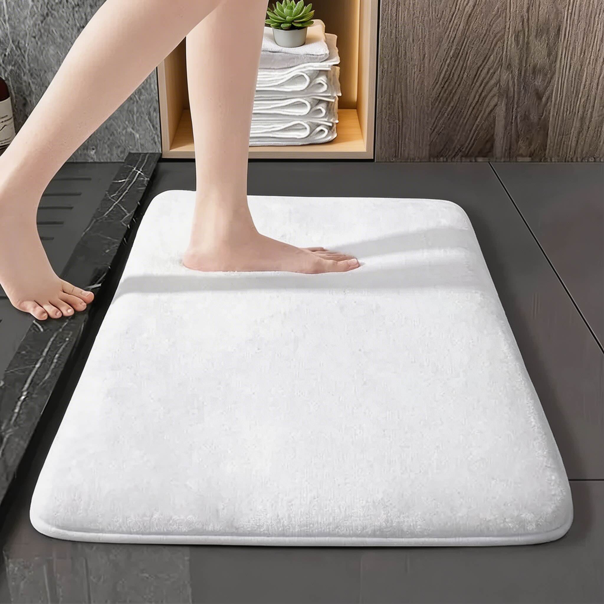 Tapis de Bain Antidérapant Super Absorbant – Velours Corail, Séchage Rapide, Sécurité Renforcée
