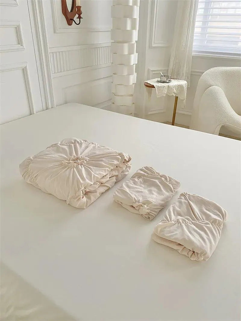 Velouria – Parure de Lit Boho Chic à Plis 3D – Housse de Couette Haut de Gamme avec Taies d’Oreiller