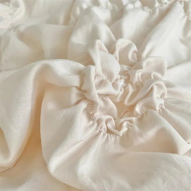 Velouria – Parure de Lit Boho Chic à Plis 3D – Housse de Couette Haut de Gamme avec Taies d’Oreiller