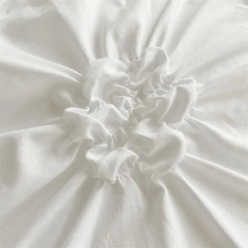 Velouria – Parure de Lit Boho Chic à Plis 3D – Housse de Couette Haut de Gamme avec Taies d’Oreiller