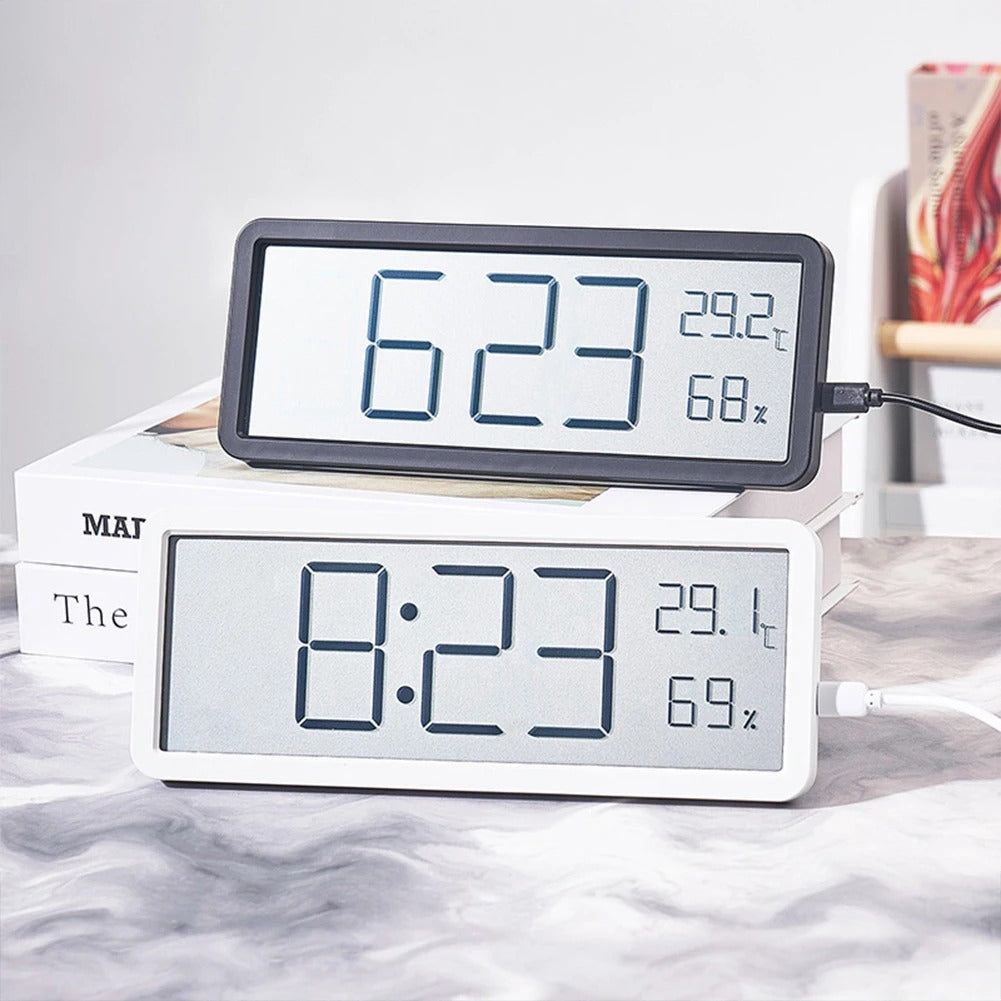 Veggklokke Digital Chic: Nordisk Stil for Moderne Interiør

