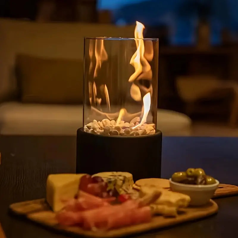 Lumina – Bordpeis på Bioetanol Design: Moderne Eleganse & Nomadisk Flamme for Innendørs og Utendørs