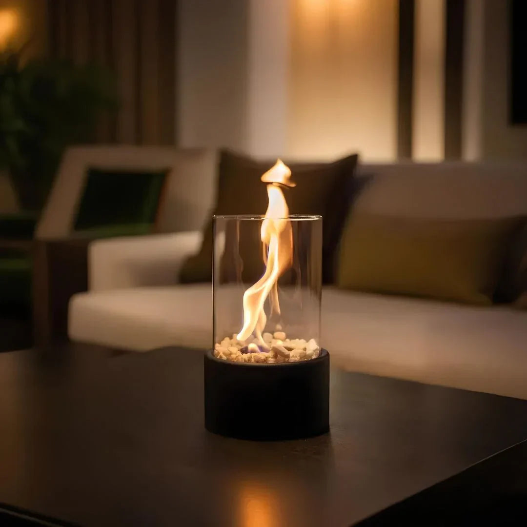 Lumina – Bordpeis på Bioetanol Design: Moderne Eleganse & Nomadisk Flamme for Innendørs og Utendørs