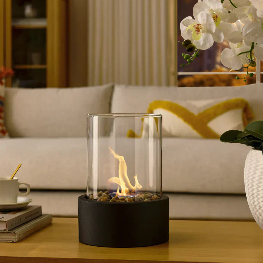 Lumina – Bordpeis på Bioetanol Design: Moderne Eleganse & Nomadisk Flamme for Innendørs og Utendørs