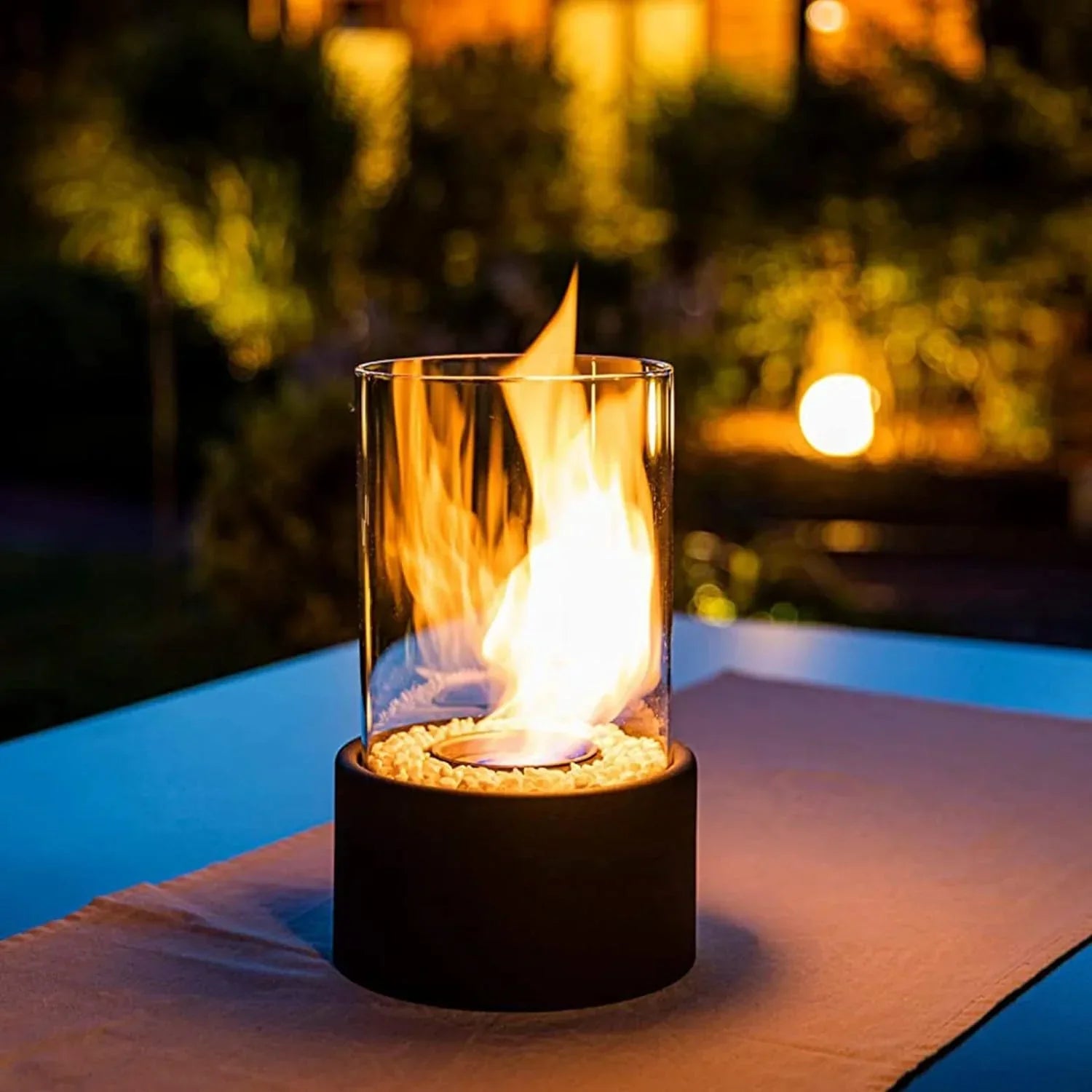 Ignora | Cheminée de Table au Bioéthanol – Élégance Moderne et Flamme Sans Fumée Noir