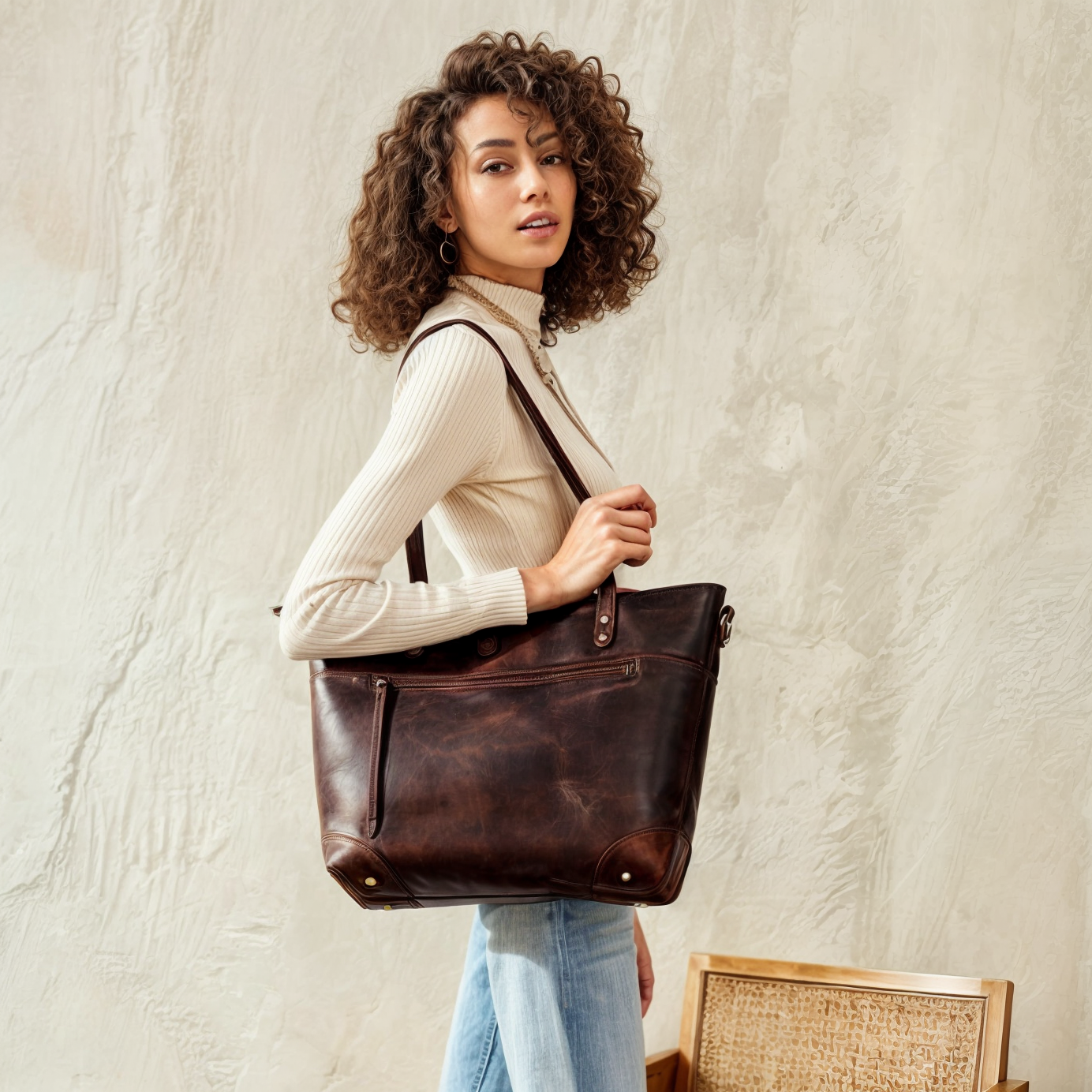 Sac à Main Tote Vintage en Cuir PU Élégant – Capacité XL et Polyvalent
