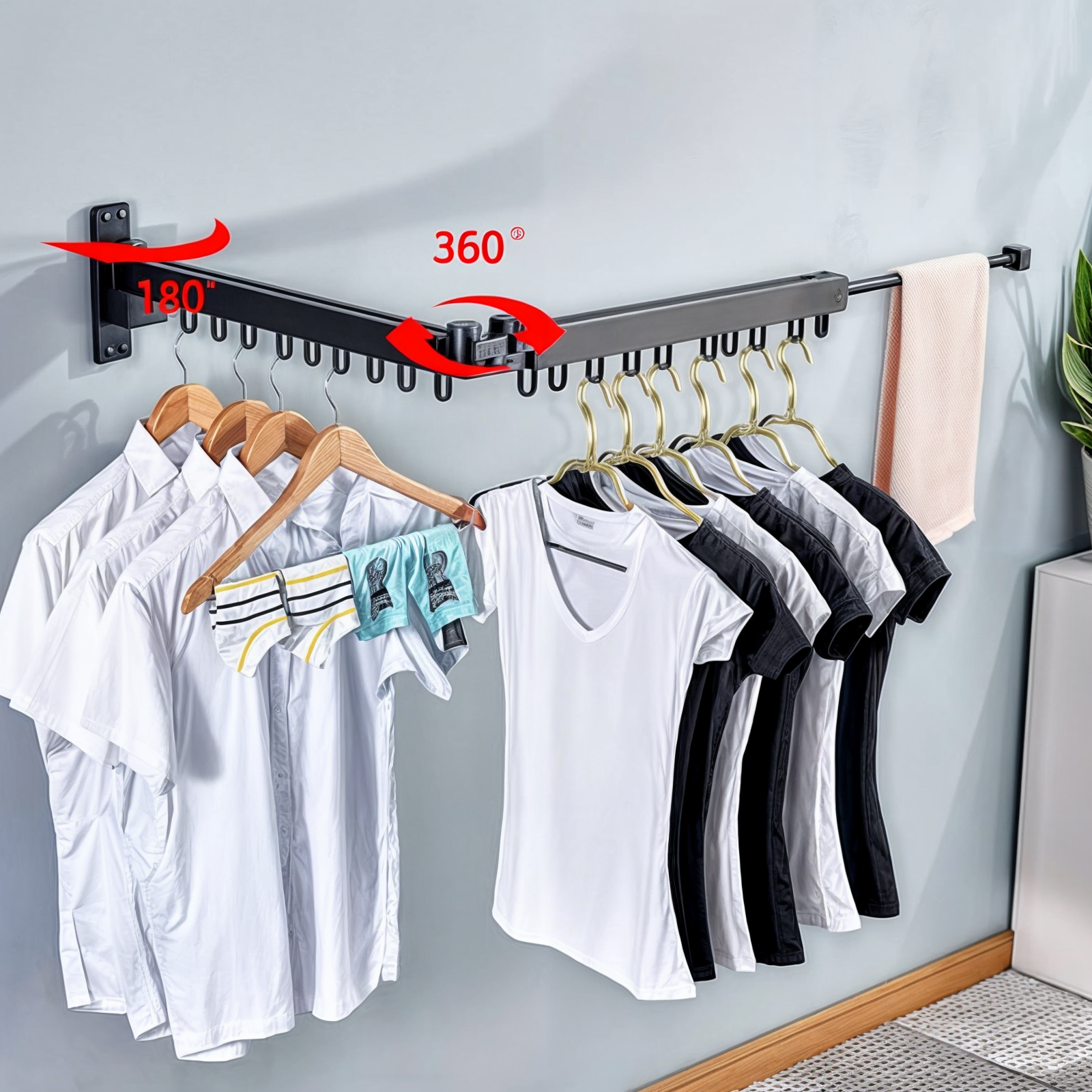 TørkaMax – Séchoir Extensible Murale pour Vêtements et Linge